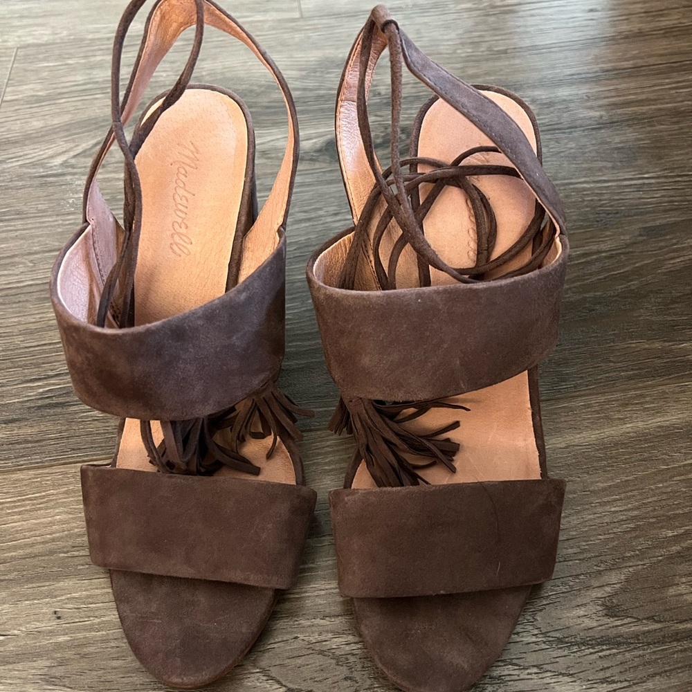 New Madewell Women's Brown Suede Sandals